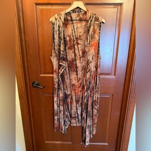 Women's Tie-Dye Open Vest